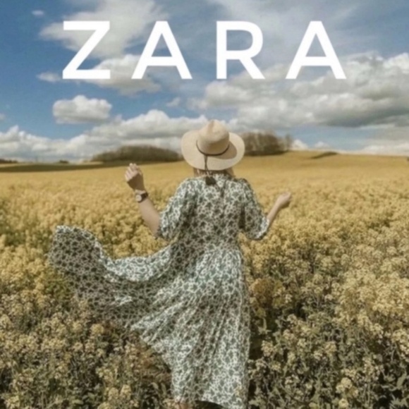 Zara | Cottagecore Green White Floral Tiered Maxi Dress XS - Picture 3 of 16